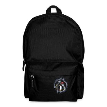 Knight with Halftone Fire Background - Backpack - black - Front