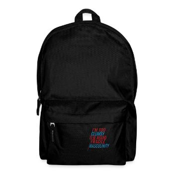 Clumsy Um Fragile Männlichkeit - Rucksack - Schwarz - Vorne