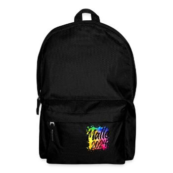 Malle 2024 Bunt Klecks Mallorca - Rucksack - Schwarz - Vorne