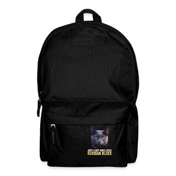Russian Blue Cat Russisch Blau Katze - Backpack - black - Front
