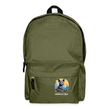 Chat bleu russe Russisch Blau Katze - Sac à dos - vert olive - Devant