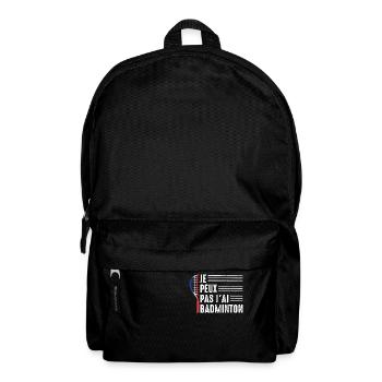 Je Peux Pas J'ai Badminton Bad Joueur de Badminton - Sac à dos - noir - Devant