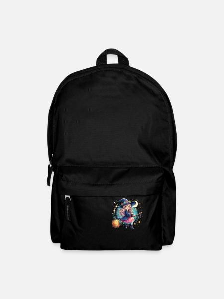 Süße Hexe Zauberstab Hexenbesen - Rucksack - Schwarz