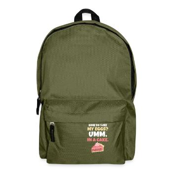 Cake Lover Cake Gift - Backpack - olive green - Front