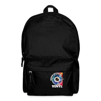 Sounds better on vinyl retro music lovers - Backpack - black - Front