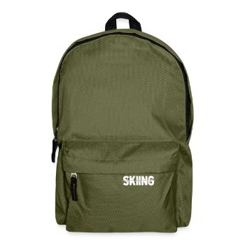 Skifahren Apres Ski Ekg Heartbeat - Rucksack - Olivgrün - Vorne