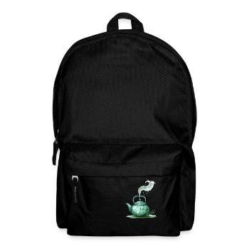 Grüne Teekanne Mit Magischem Dampf - Rucksack - Schwarz - Vorne