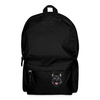 Schipperke | Cartoon Artwork - Rucksack - Schwarz - Vorne