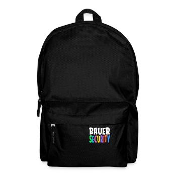 Colorful Bauer Security Rainbow Lettering Logo - Rucksack - Schwarz - Vorne