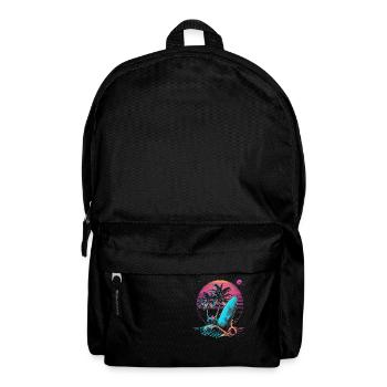 Surfen Retro Wave Surfer Geschenk - Rucksack - Schwarz - Vorne