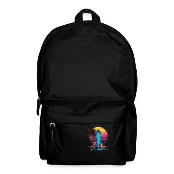 Surf Retro Wave Surfer Cadeau - Sac à dos - noir - Devant