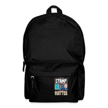 Philatéliste dévoué : ne pas abandonner, juste collectionner - Sac à dos - noir - Devant