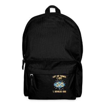 Gefüllte Eier Deviled Eggs - Rucksack - Schwarz - Vorne