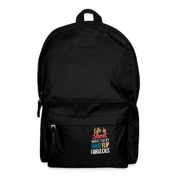 Live Short and Hair Throw Fabulous - Backpack - black - Front