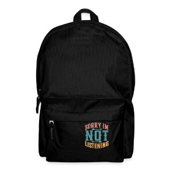 Désolé, je n’écoute pas 37 - Sac à dos - noir - Devant