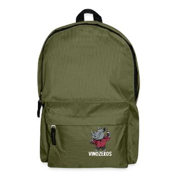 Vinozeros Weinkenner Weintrinker Weinliebhaber - Rucksack - Olivgrün - Vorne
