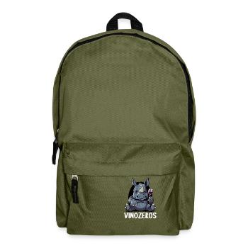 Vinozeros Weinkenner Weintrinker Weinliebhaber - Rucksack - Olivgrün - Vorne