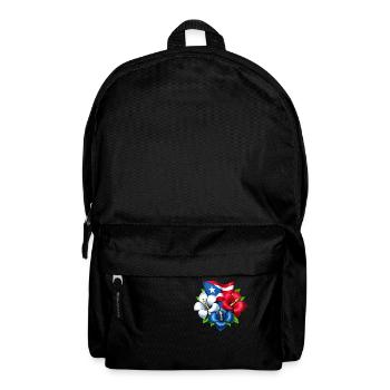 Puerto Rico Flowers Flag - Backpack - black - Front