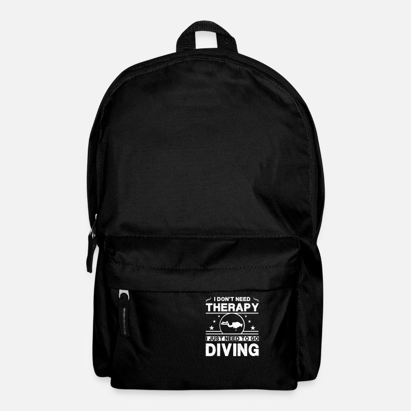I don't need therapy. I just need to go diving - Backpack - black
