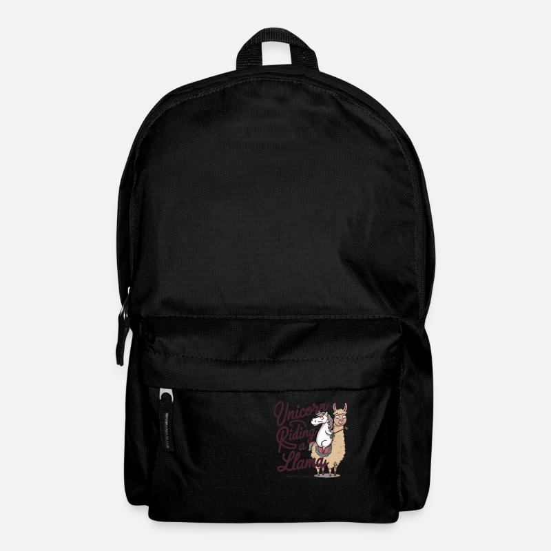 EINHORN REITET AUF EINEM LAMA - Rucksack - Schwarz