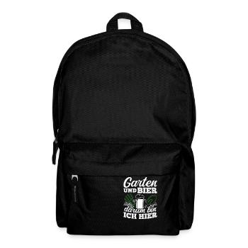 Garten Und Bier Darum Bin Ich Hier Sauftour Bier G - Rucksack - Schwarz - Vorne