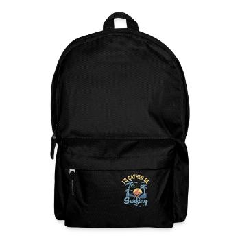 I'd Rather Be Surfing Surfboard Surfer Summer - Backpack - black - Front