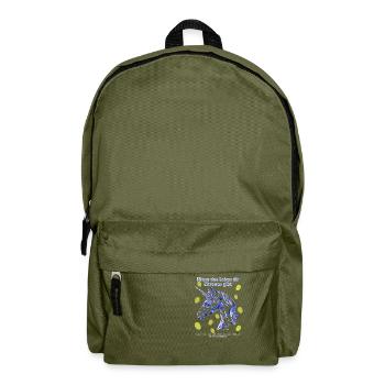 Licorne citron - Sac à dos - vert olive - Devant
