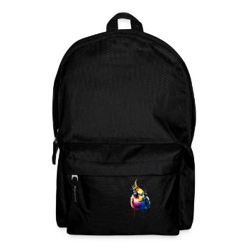 Observation des oiseaux Colorful Splash Art Cockatiel - Sac à dos - noir - Devant