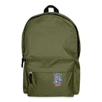 Koi Fish Just Keep Swimming, That's the Koi Motto - Backpack - olive green - Front