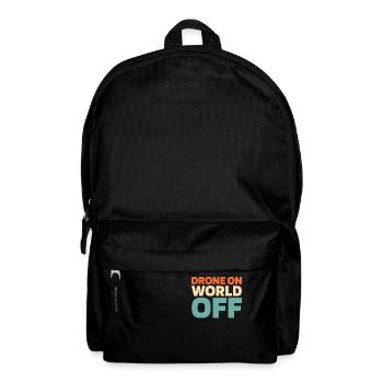 Drone Quadcopter Drone On World Off - Backpack - black - Front