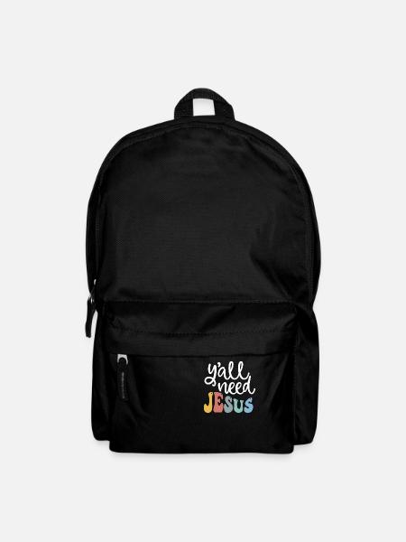 Y'all Need Jesus christlicher Glaube Bibel Spruch - Rucksack - Schwarz