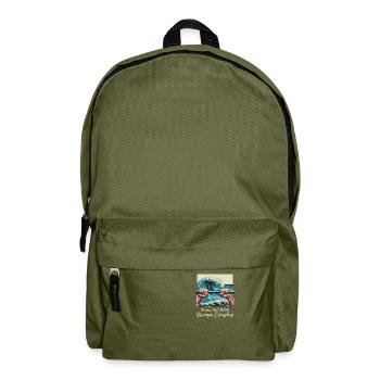 Bizeps beugen Bizeps Bizeps & Glaube: Jeden Tag stärker - Rucksack - Olivgrün - Vorne