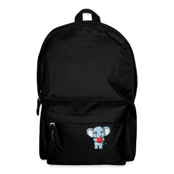 Adorable Elephant Holding Heart Cute Love - Rucksack - Schwarz - Vorne