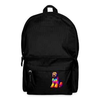 Bunte Pop Art Briard Briards - Rucksack - Schwarz - Vorne