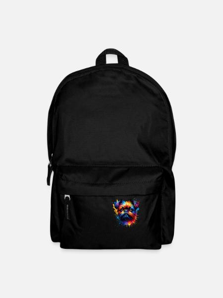 Bunte Splash Art Brüssel Griffon Griffon - Rucksack - Schwarz