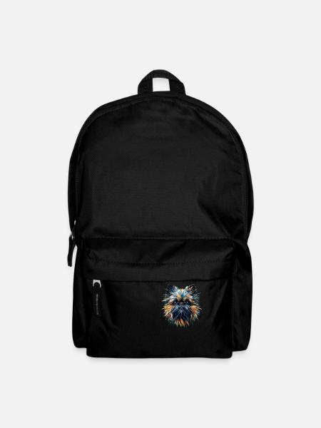 Polygon Art Brüssel Griffon Griffon Bruxellois - Rucksack - Schwarz