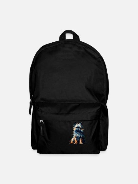 Polygon Art Brüssel Griffon Griffon Bruxellois - Rucksack - Schwarz