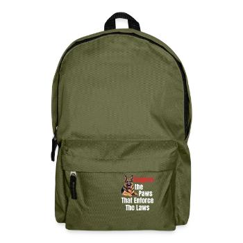 Support the paws that the laws - Backpack - olive green - Front