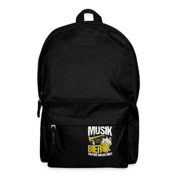 Musique et bière C’est pourquoi je suis là Alcool Musique de fête - Sac à dos - noir - Devant