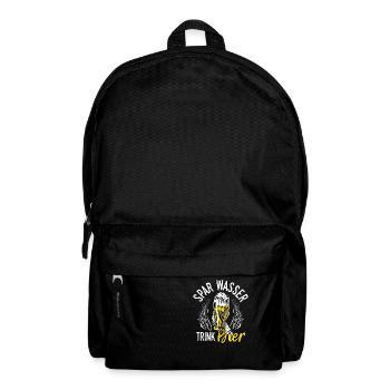 Spar Water Drink Beer Beer Pong Hops Booze Trin - Backpack - black - Front