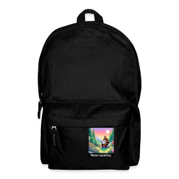 Ne jamais socialiser - drôle de bigfoot - Sac à dos - noir - Devant