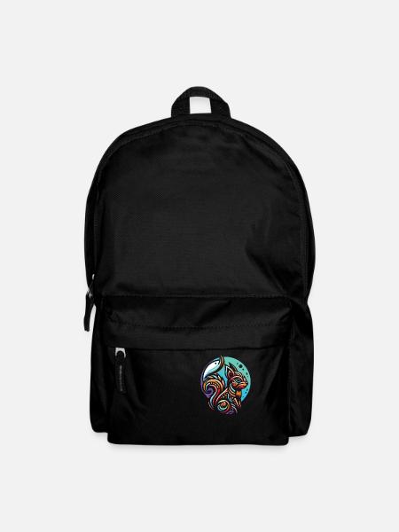 Eichhörnchen Moon Phases - Rucksack - Schwarz