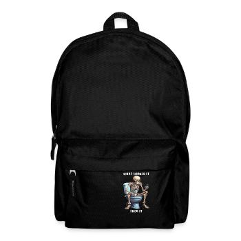 SKELETON WHAT SHOULD IT FUCK IT - Backpack - black - Front
