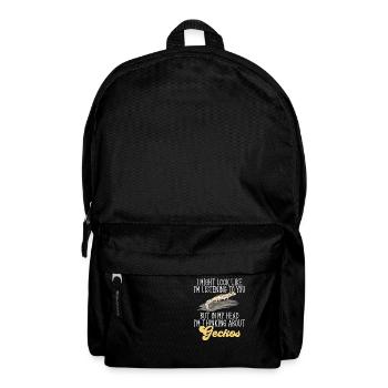 Leopard Gecko Reptile Pet Gecko - Backpack - black - Front