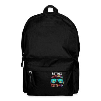Retired Teacher Off Duty Retirement 2024 - Rucksack - Schwarz - Vorne