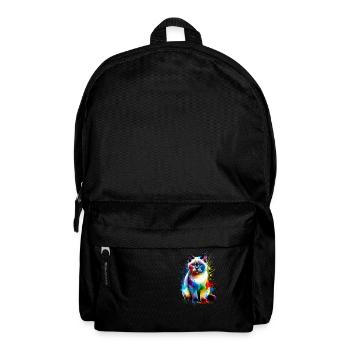 Colorful Splash Art Colorpoint Shorthair - Sac à dos - noir - Devant