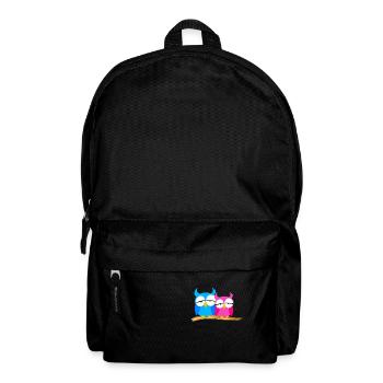Eulenliebhaber Auf Einem Ast Raubvögel Humor - Rucksack - Schwarz - Vorne