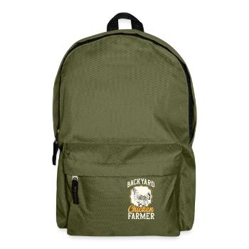 chicken breeder rooster hen backyard chickens - Backpack - olive green - Front