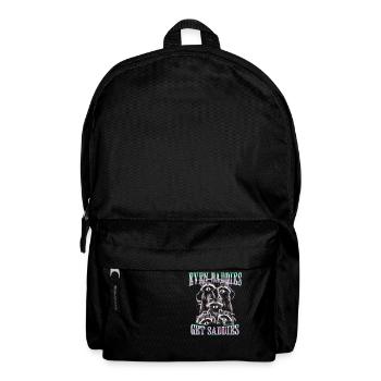 Even Baddies Get Saddies Graphic Raccoon Funny - Backpack - black - Front