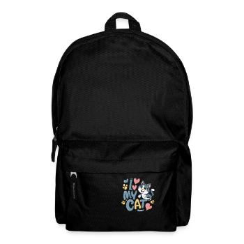 ICH LIEBE MEINE KATZE - Rucksack - Schwarz - Vorne
